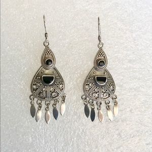 Vintage 925 onyx earrings.